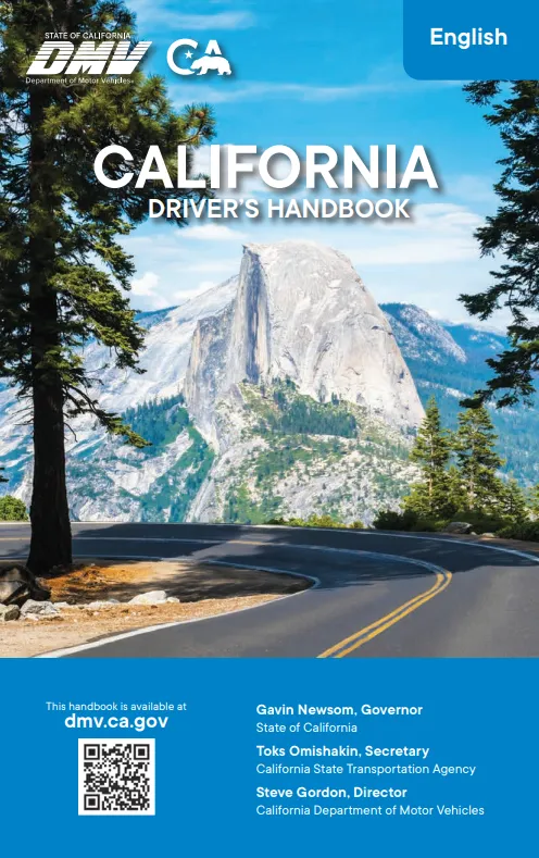 加州机动车管理局 (CA DMV) 官方最新版加州驾驶手册 (California Driver Handbook) 封面,笔试必备材料