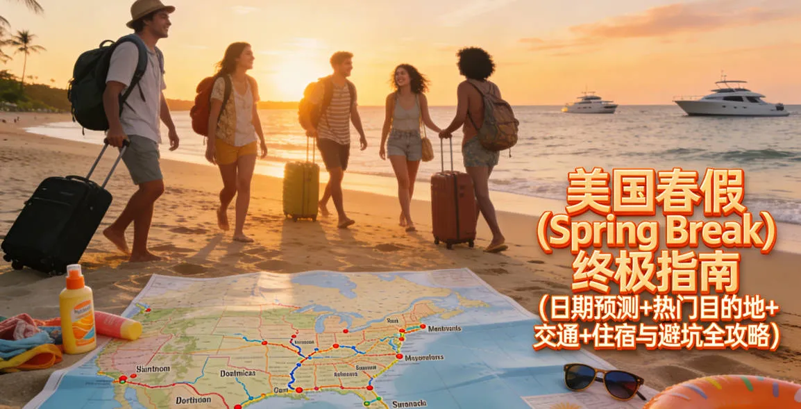 2026美国春假(Spring Break)终极指南（日期预测+热门目的地+交通+住宿与避坑全攻略）