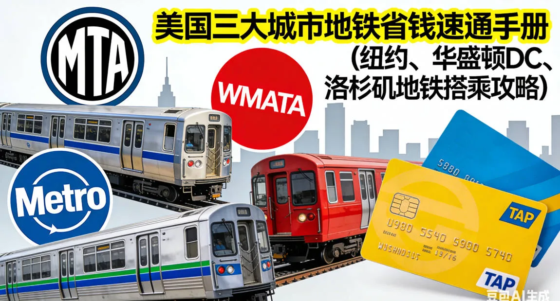 2026美国三大城市地铁省钱速通手册（纽约、华盛顿DC、洛杉矶地铁搭乘攻略：怎么买票，如何乘坐，注意事项等）