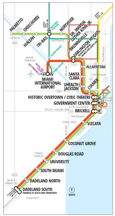 迈阿密公共交通 Metrobus 297路球场快线与 Metrorail 城市轻轨换乘路线指南