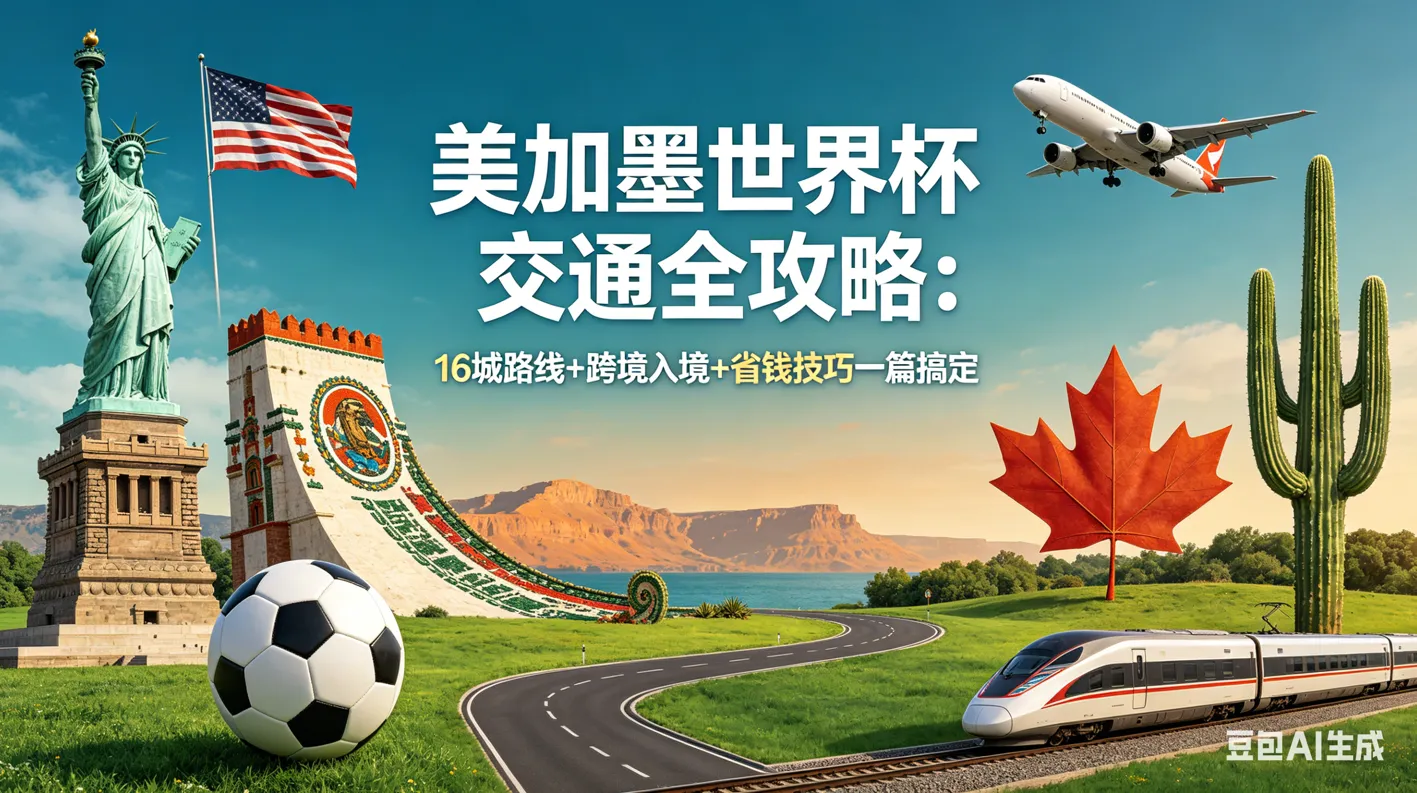 2026世界杯交通全攻略：美加墨16城路线、跨境签证避坑与省钱秘籍