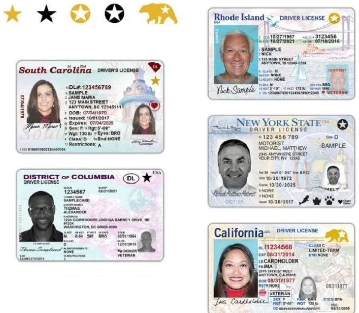 2026纽约州驾照种类对比:Standard 标准驾照、带星星的 REAL ID 与带国旗的 Enhanced 增强版驾照