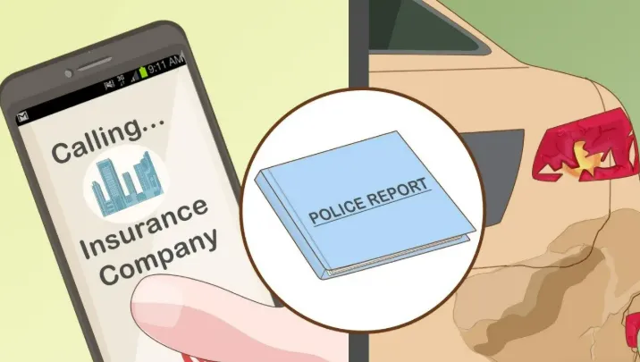 美国交通事故现场：双方司机在安全区域交换汽车保险卡 (Insurance Card) 与驾照信息