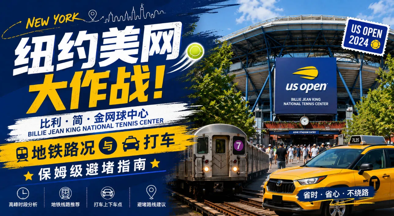2026纽约美网 (US Open) 观赛攻略：法拉盛交通、打车避堵与安检包包指南
