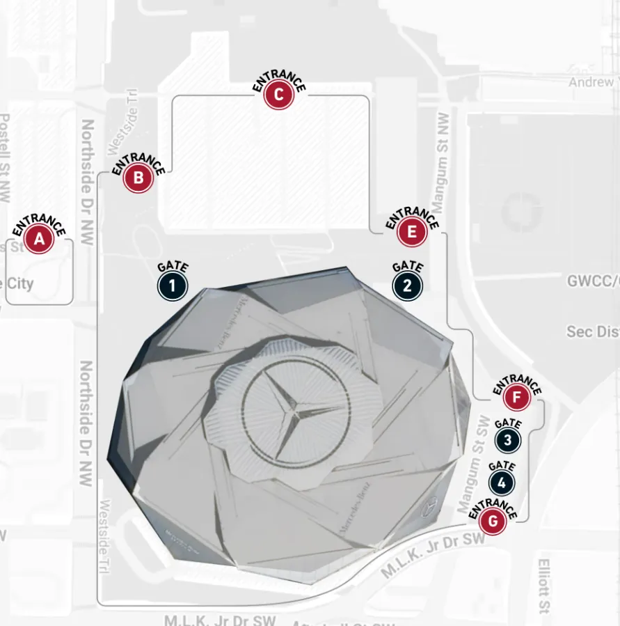 2026美加墨世界杯亚特兰大主办场地 - 奔驰体育场 (Mercedes-Benz Stadium) 外观